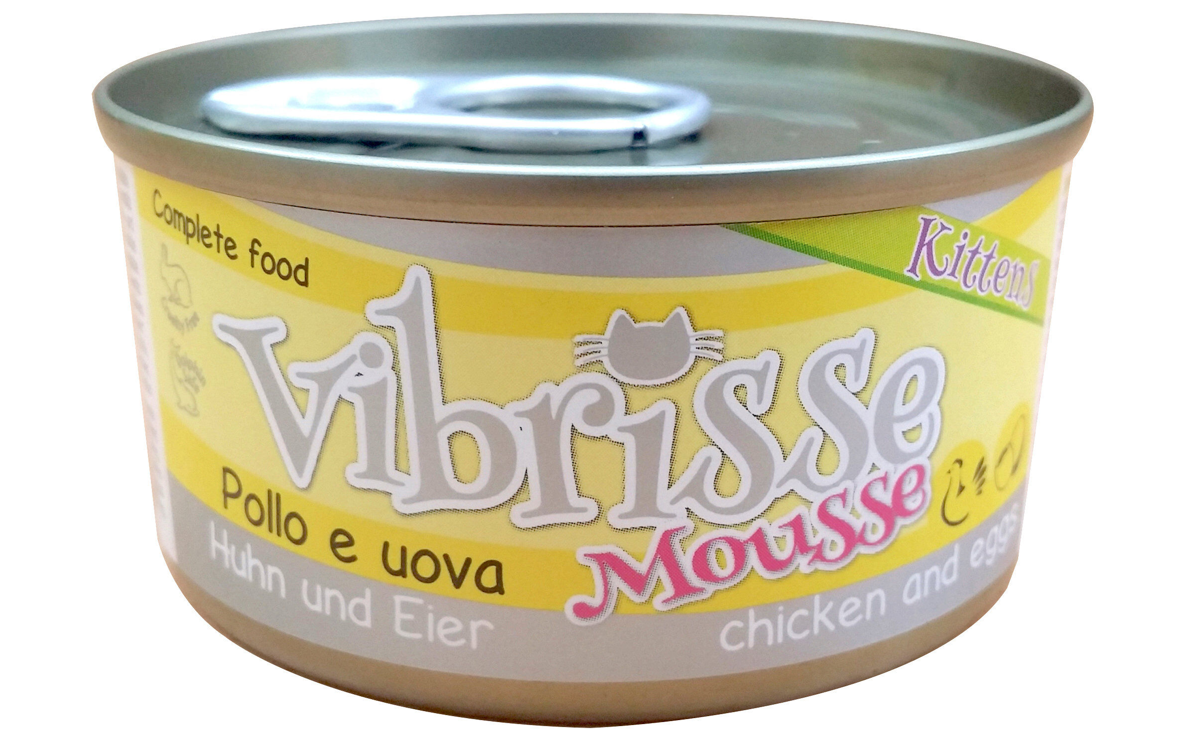 Vibrisse - P&acirc;t&eacute;e en Mousse KITTEN POULET ET &OElig;UFS pour Chatons - 70g Image num&eacute;ro 1