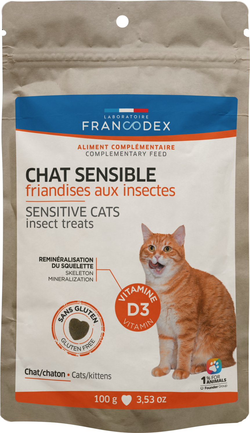 Francodex - Friandises aux Insectes pour Chats Sensibles - 100g Image num&eacute;ro 1
