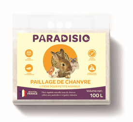 Hamiform - PAILLAGE DE CHANVRE POUR RONGEURS - 8Kg/100L