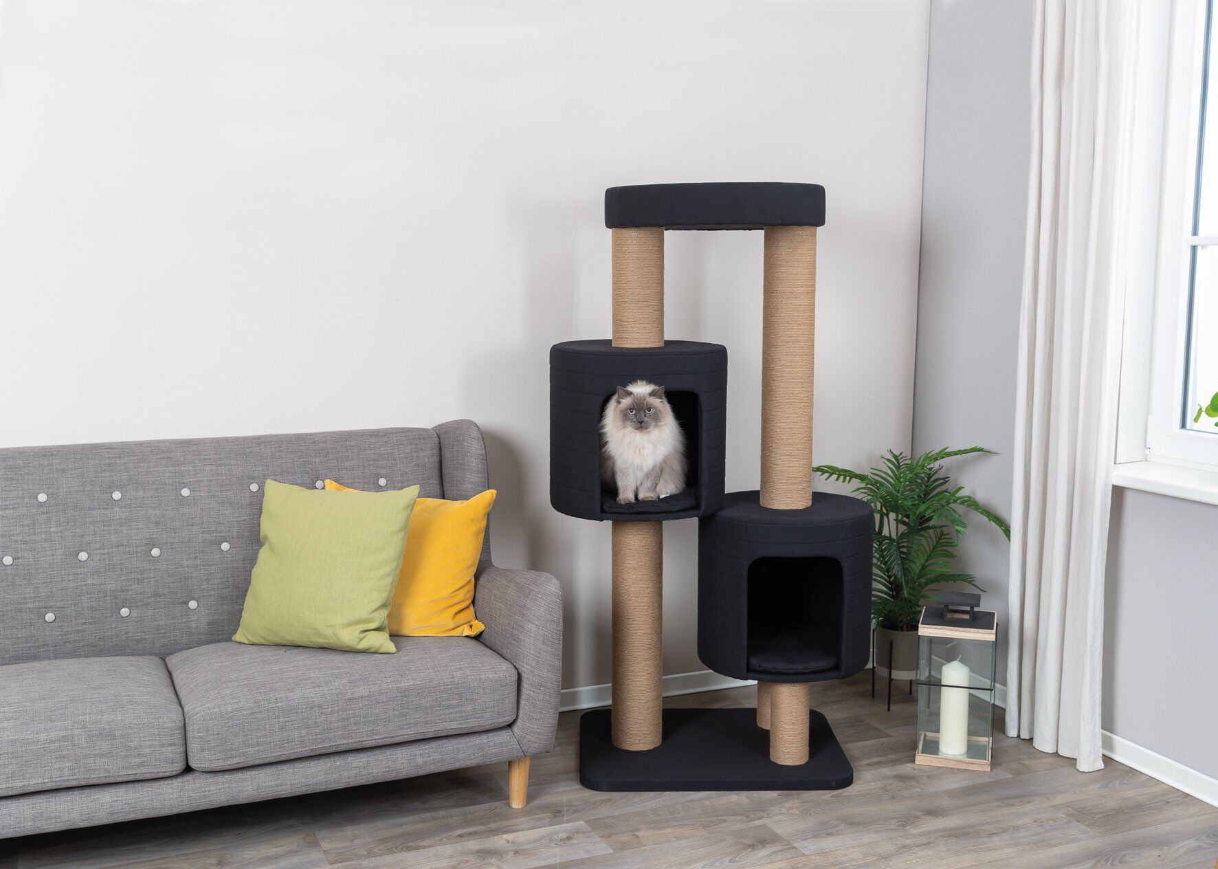 Trixie - Arbre &agrave; chat XXL Teites noir - 148 cm Image num&eacute;ro 2