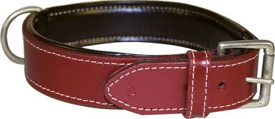 Bobby - Collier Classique Haute Finition Rouge pour Chiens - 60cm