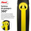 Flexi - Laisse &agrave; Enrouleur New Neon Sangle Noir et Jaune L pour Chiens - 5m Indicateur image num&eacute;ro 6