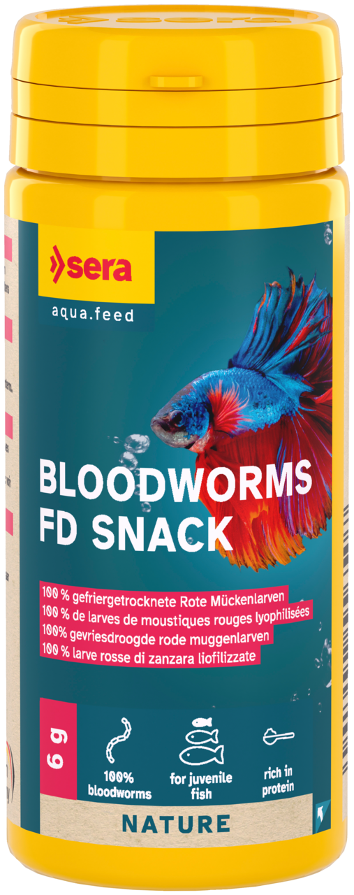 Sera - Friandises Bloodworms FD Snack pour Poissons - 6g/50ml Image num&eacute;ro 1