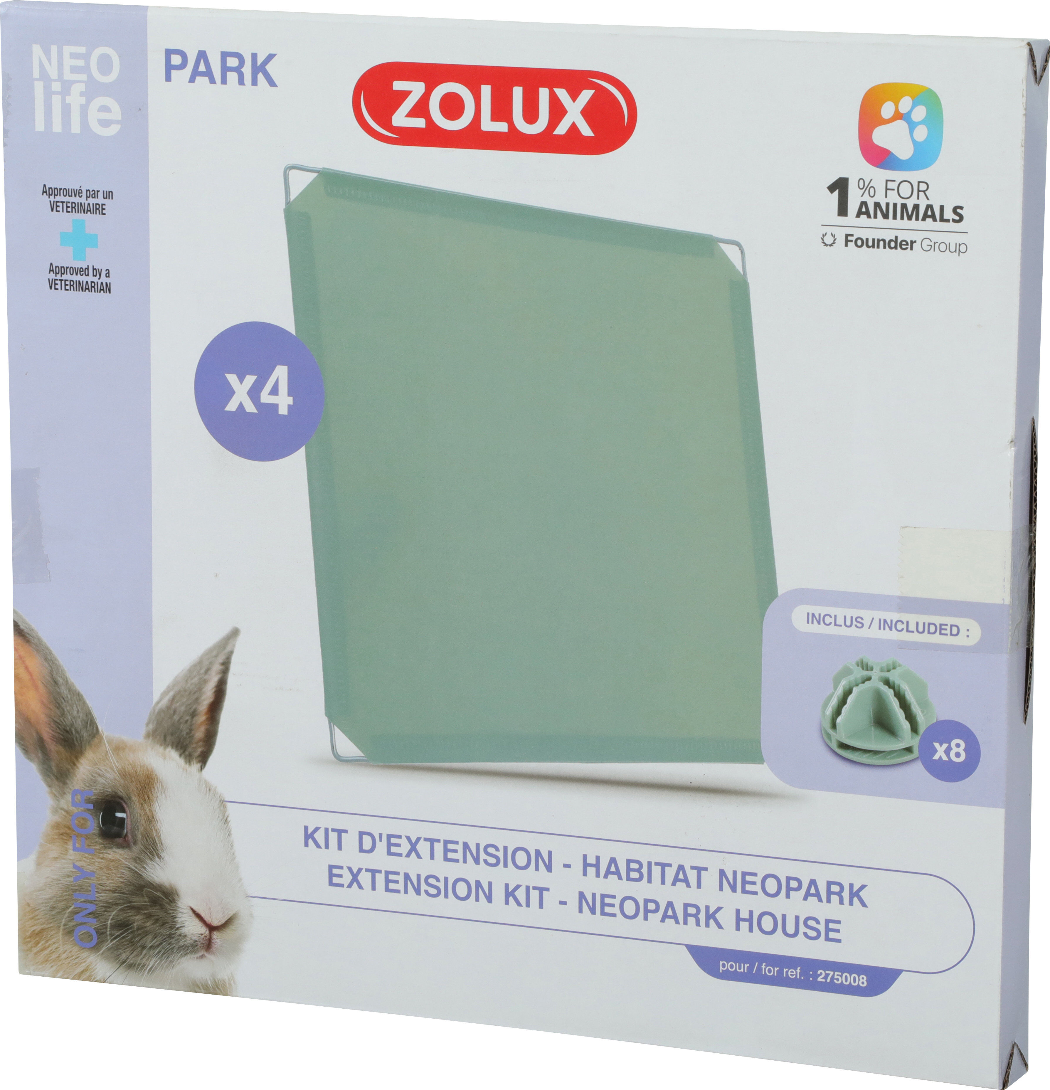 Zolux - KIT 4 PLAQUES EXTENSION HABITAT LAPIN NEOLIFE Image num&eacute;ro 1