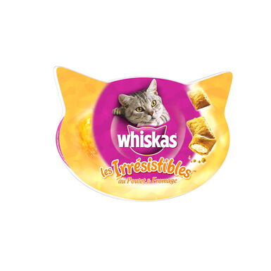 Whiskas - Friandises Les Irrésistibles au Poulet et Fromage pour Chat - 60g