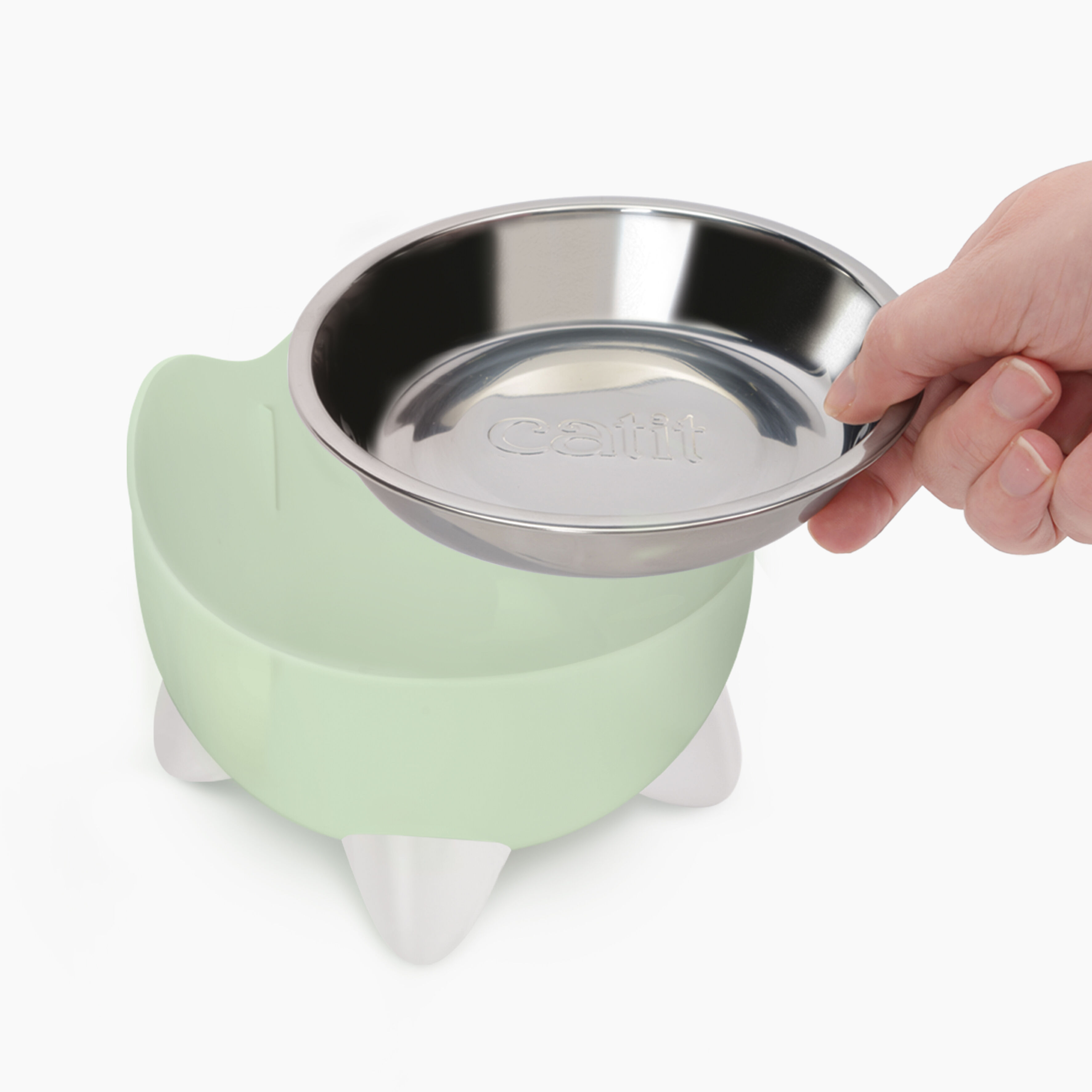 Catit - Kit Abreuvoir et Mangeoire Pixi Combo pour Chats - Vert Image num&eacute;ro 3