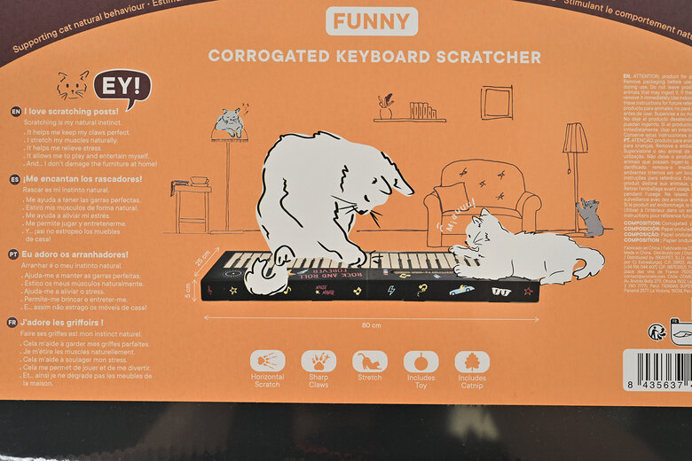 Leeby - Griffoir Funny Clavier Piano en Carton pour Chats - 80x25cm Image numéro 7 Leeby - Griffoir Funny Clavier Piano en Carton pour Chats - 80x25cm Image numéro 7