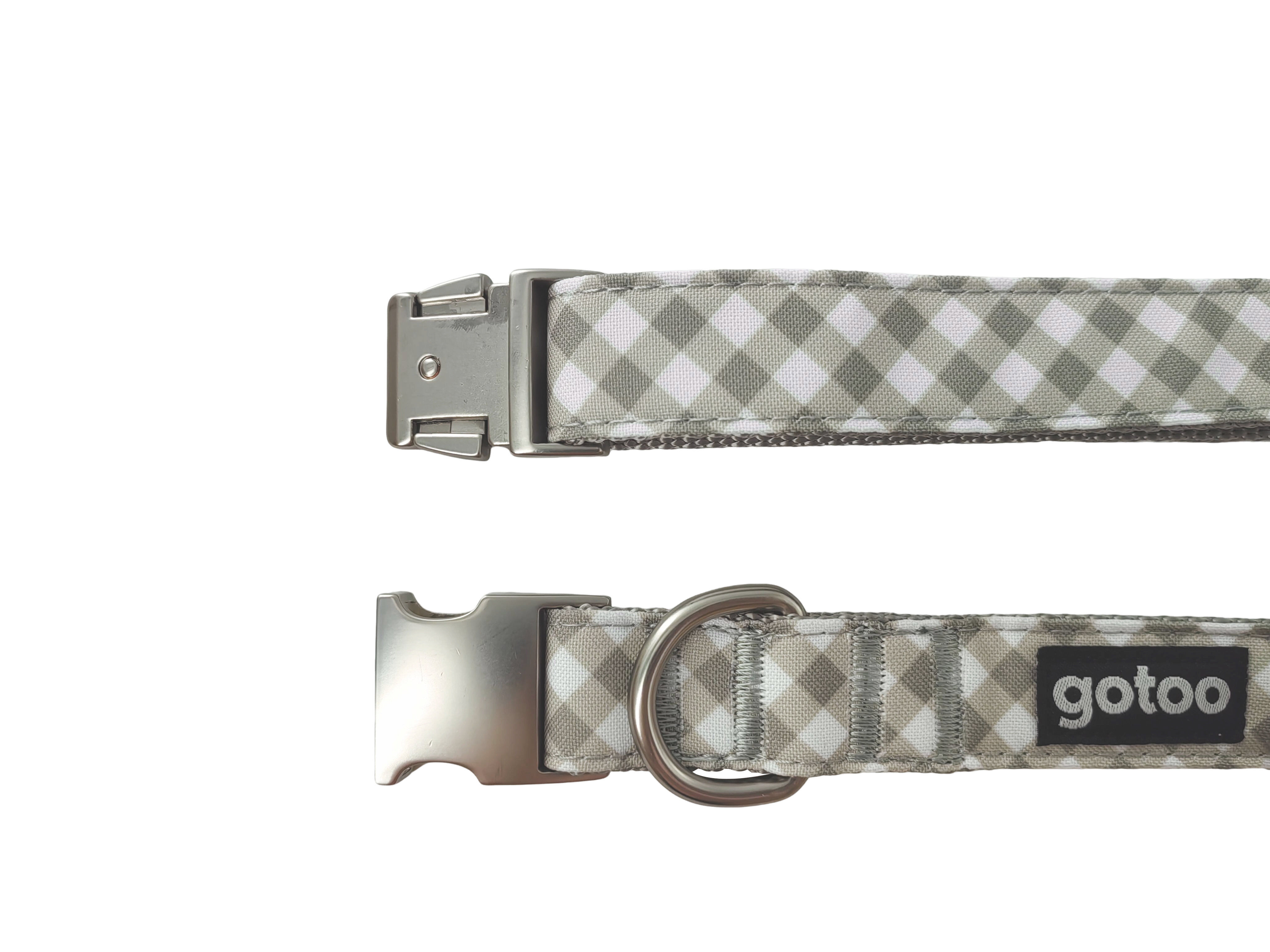 Gotoo - Collier Vichy Gris pour Chien - XS Image num&eacute;ro 3