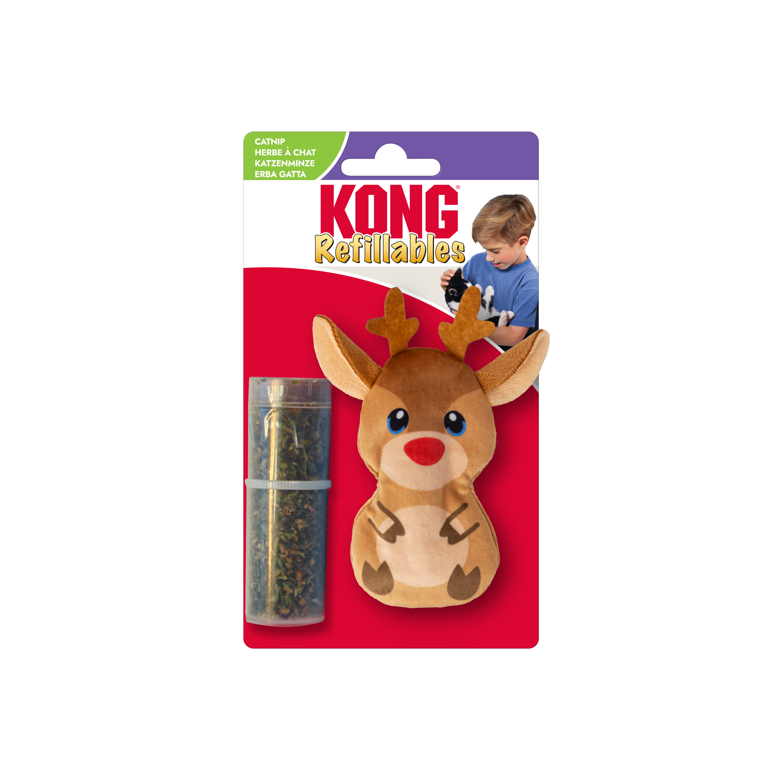 Kong - Jouet Holiday Refillables Renne Image num&eacute;ro 1