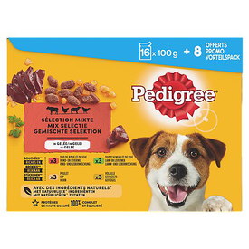 Pedigree - Sachets Fraîcheur en Gelée pour Chien - 24x100 GR (16+8 Offerts)