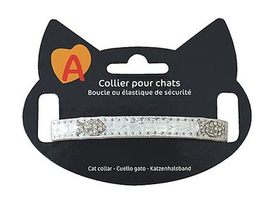 Animalis - Collier Fantaisie Poisson pour Chat - Argent