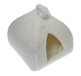 Anka - Dome Furly Blanc pour Chats - 40x40x35cm