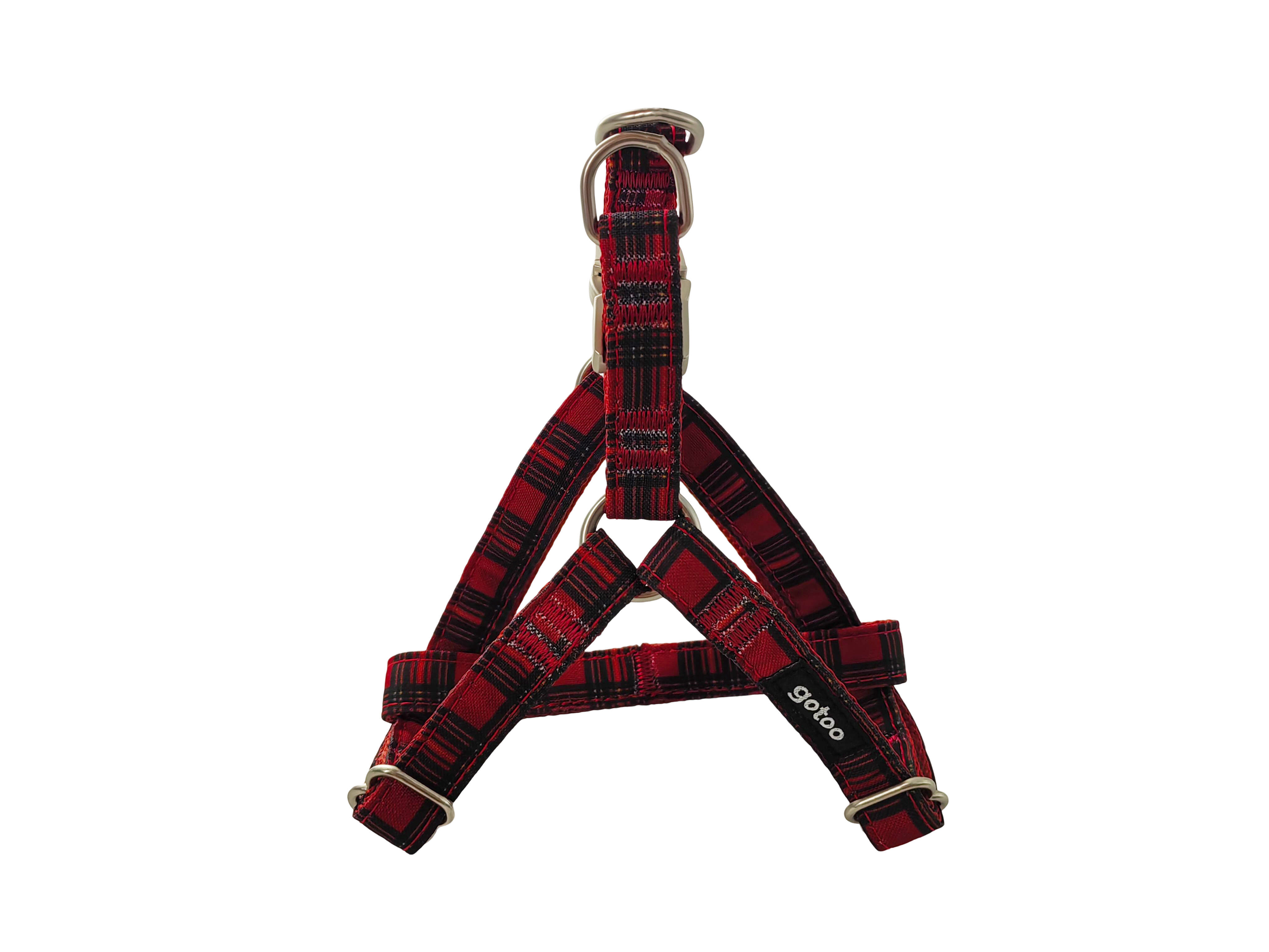 Gotoo - Harnais en Tartan Rouge pour chien - XS Image num&eacute;ro 1