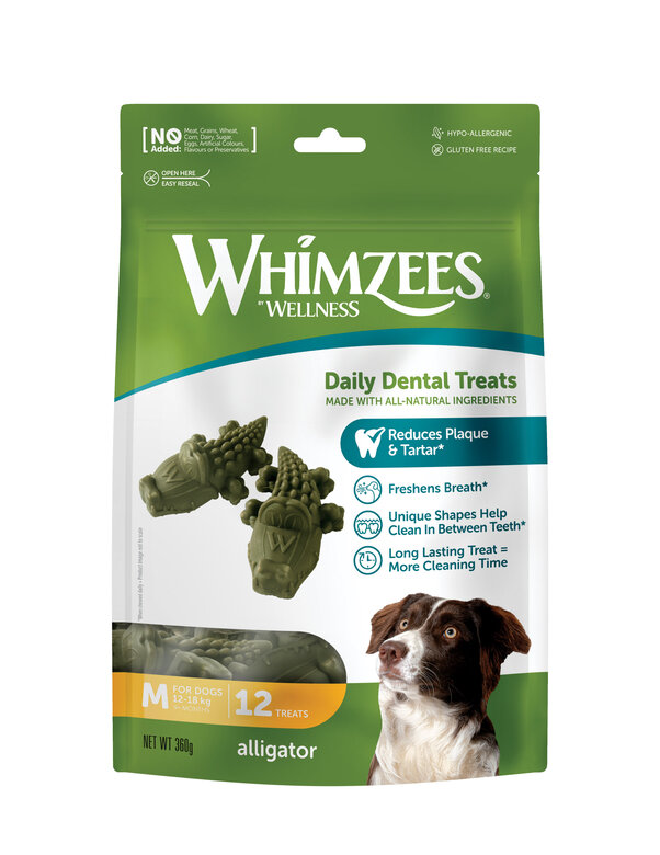 Whimzees - Friandises Nature Crocodile Dog Treats M pour Chien - x12 Image numéro 1 Whimzees - Friandises Nature Crocodile Dog Treats M pour Chien - x12 Image numéro 1