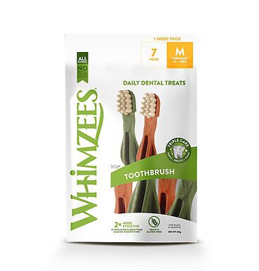 Whimzees - Friandises Dentaires Naturelles Brosse à dents pour Chien - M