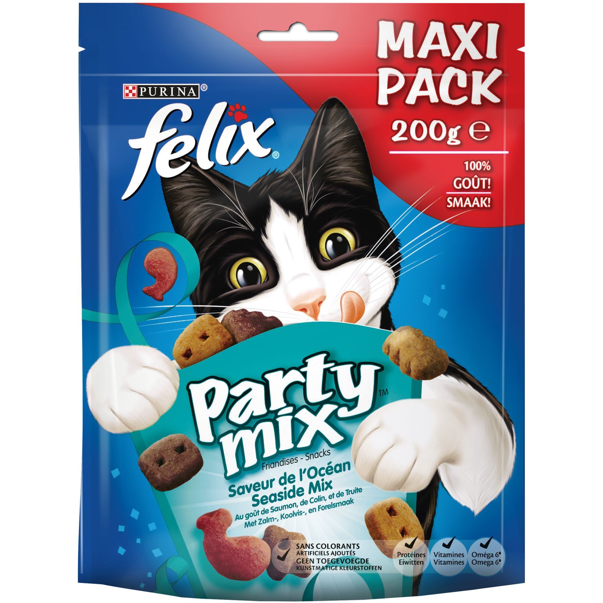 Felix - Friandises Party Mix Saveur de l'Oc&eacute;an pour Chat - 200g Image num&eacute;ro 1