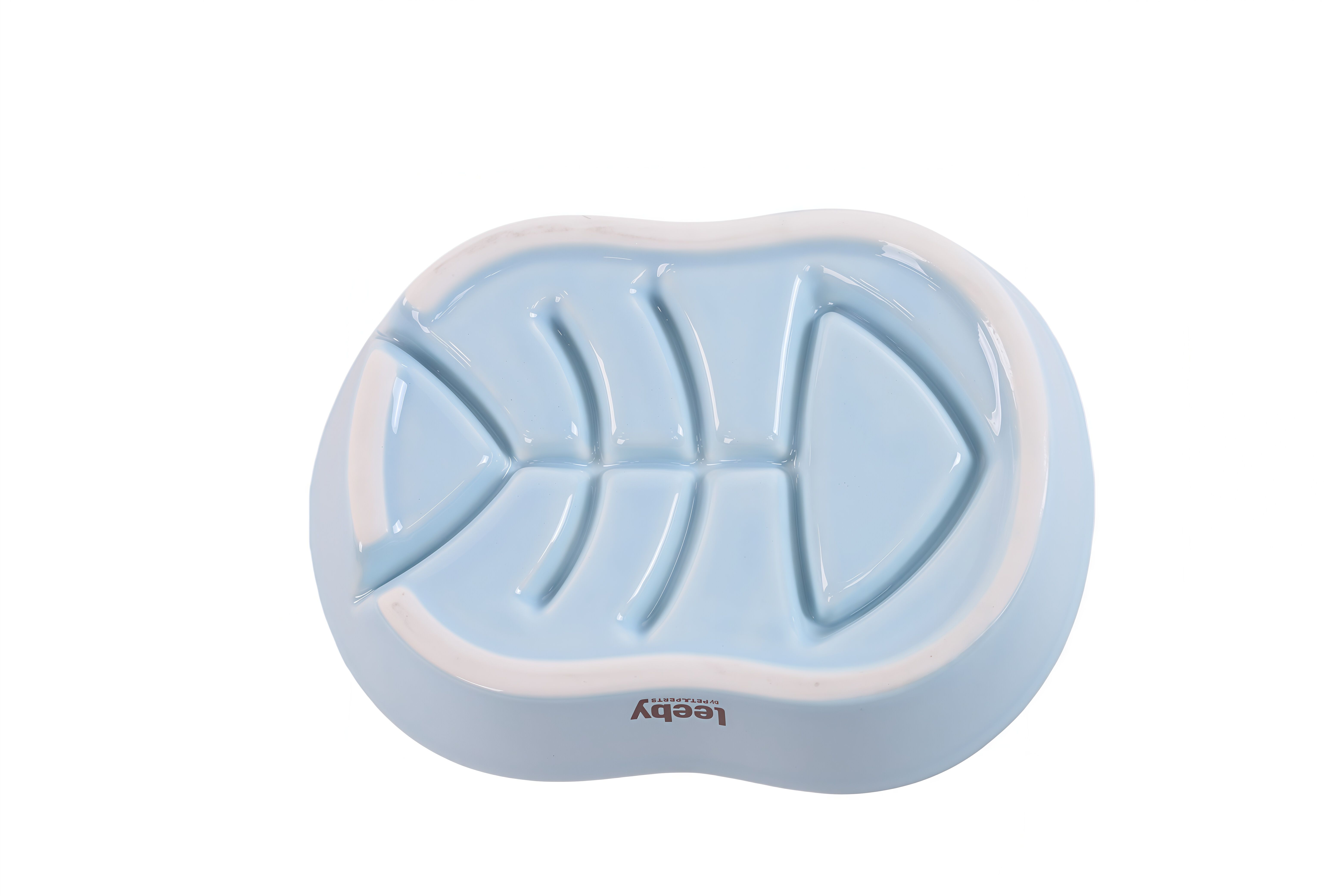 Leeby - Gamelle Anti-Glouton Design Poisson en C&eacute;ramique Pour Chats &ndash;-240ml Image num&eacute;ro 5