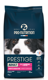 Pro-Nutrition - Croquettes Prestige Adult Sant&eacute; Digestive Agneau et Riz pour Chiens - 3Kg