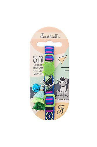 Ferribiella - Collier Anti-Etranglement Bohemian pour Chats - Vert Image num&eacute;ro 2