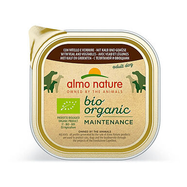 Almo Nature - Pâtée en Barquette Daily Menu Bio au Veau et Légumes pour Chien - 300g