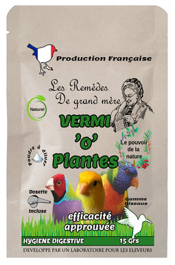 Animalgeo - Sachet Vermifuge Naturel Vermi 'O' Plantes pour Oiseaux - 15g