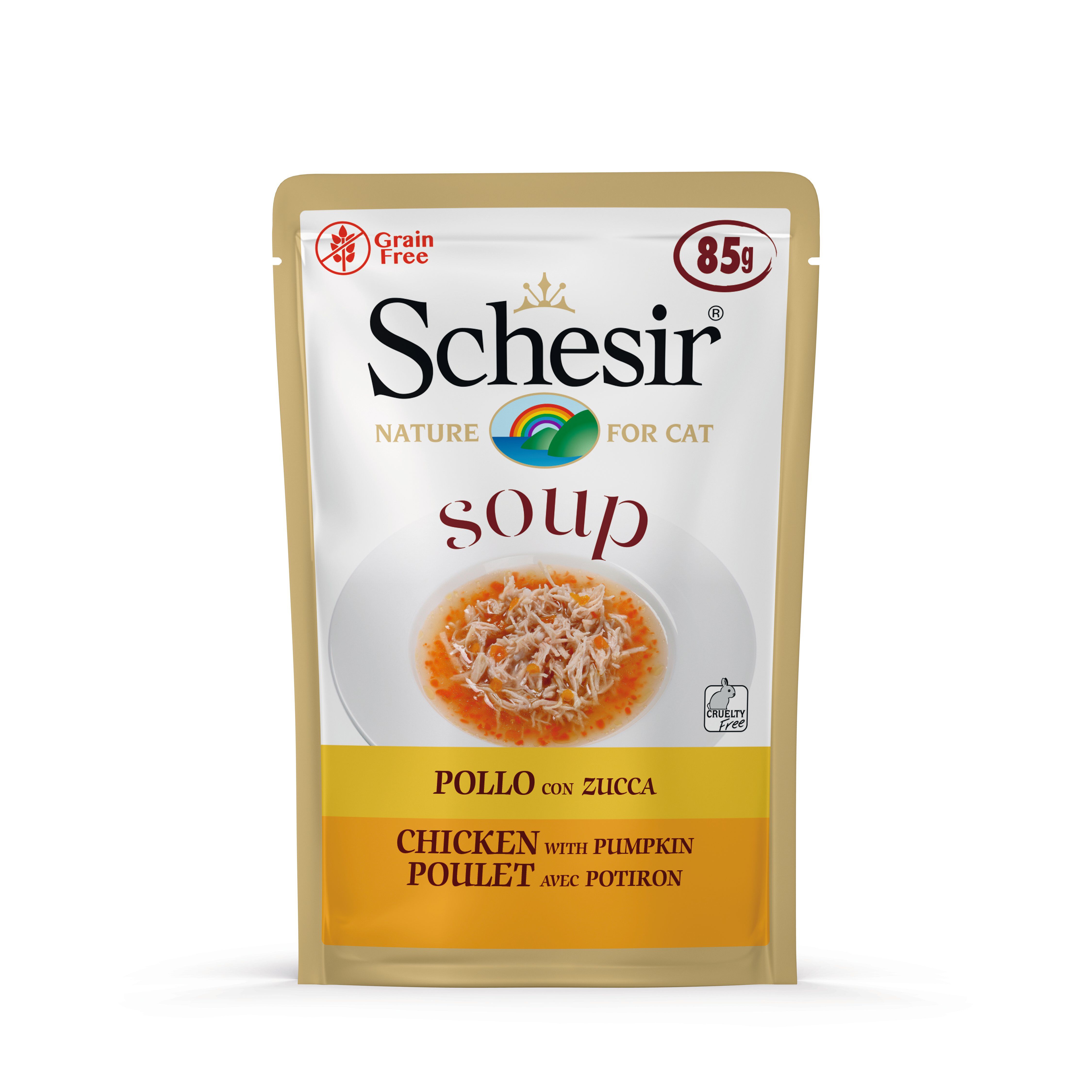 Schesir - Soupe au Poulet et Citrouille pour Chat - 85g Image num&eacute;ro 2