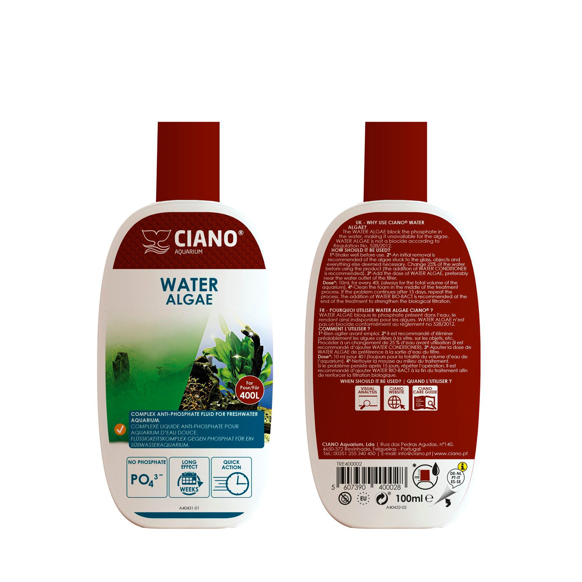 Ciano - Traitement d'Eau Water Algae pour Aquarium - 100ml Image num&eacute;ro 3
