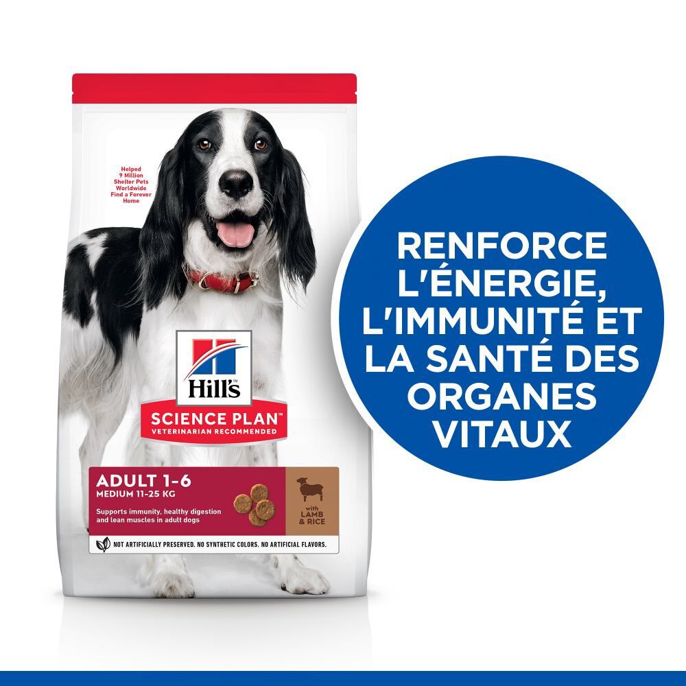 Hill's Science Plan - Adult croquettes pour chien &agrave; l'agneau et riz - 2,5kg Image num&eacute;ro 2