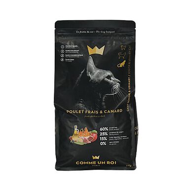 Comme Un Roi - Croquettes Urinary au Poulet frais et canard pour Chat - 2Kg