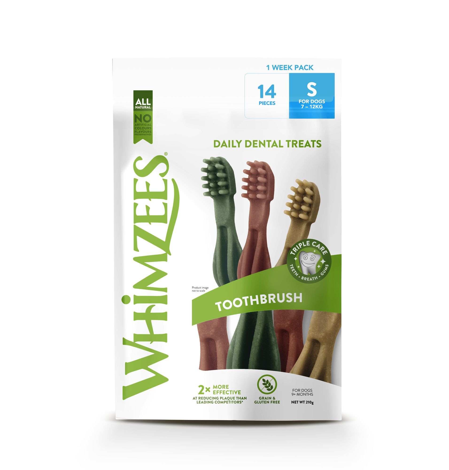 Whimzees - Friandises Dentaires Naturelles Brosse &agrave; dents pour Chien - S Image num&eacute;ro 1