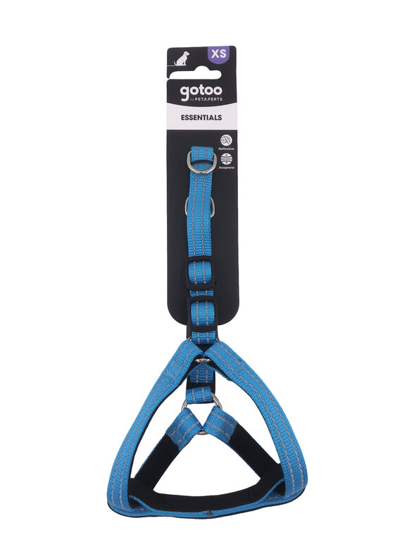 Gotoo - Harnais Essentials en Nylon Premium Bleu pour Chien - XS Image numéro 7 Gotoo - Harnais Essentials en Nylon Premium Bleu pour Chien - XS Image numéro 7