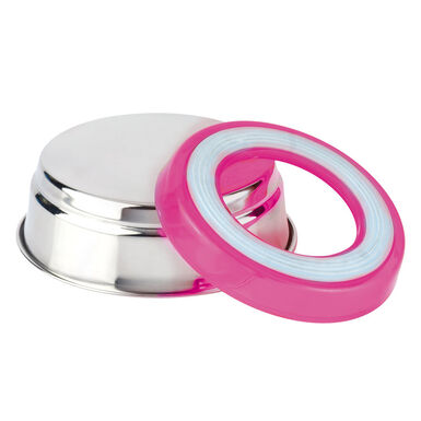 Croci - Bol en Acier Fluo Fuschia pour Chats