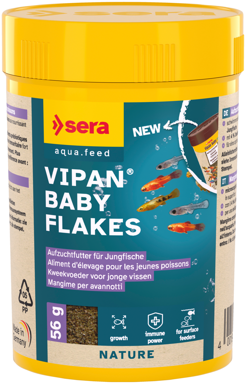 Sera - Flocons Vipan Baby Flakes pour Jeunes Poissons - 56g/100ml Image num&eacute;ro 1