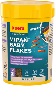 Sera - Flocons Vipan Baby Flakes pour Jeunes Poissons - 56g/100ml