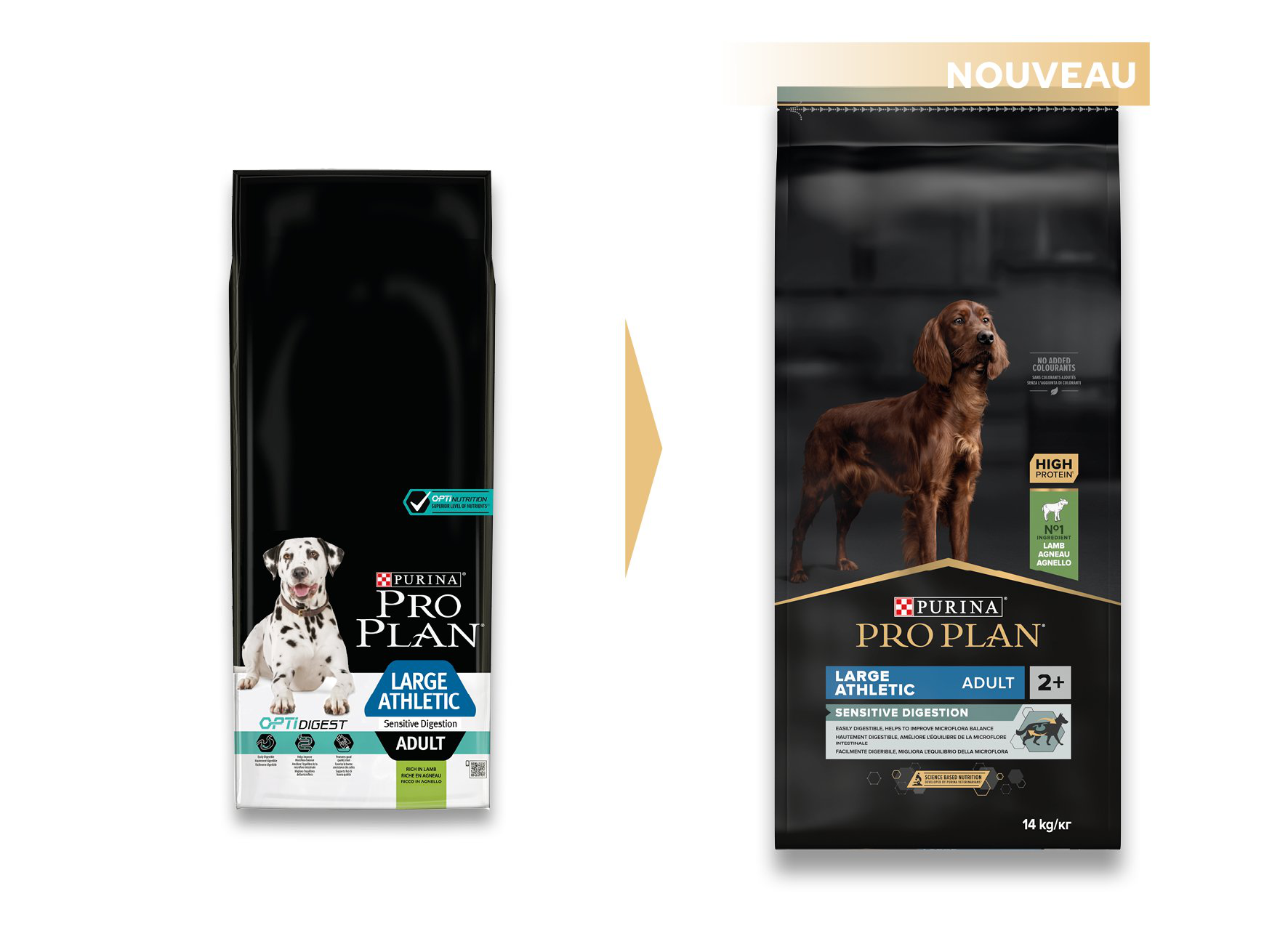Pro Plan - Croquettes OPTIDIGEST Large Athletic Sensitive Digestion Agneau pour Chien - 14Kg Image num&eacute;ro 3