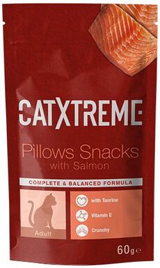 CATXTREME - Friandises Adult Pillows Snacks Saumon pour Chats - 60g
