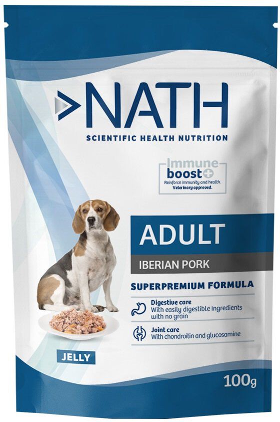 Nath - P&acirc;t&eacute;e Jelly Immune boost+ Porc Iberique pour Chiens - 100g Image num&eacute;ro 1