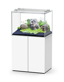 Aquatlantis - Ensemble Aquarium + Meuble Aquascape 80 - Led Blanc