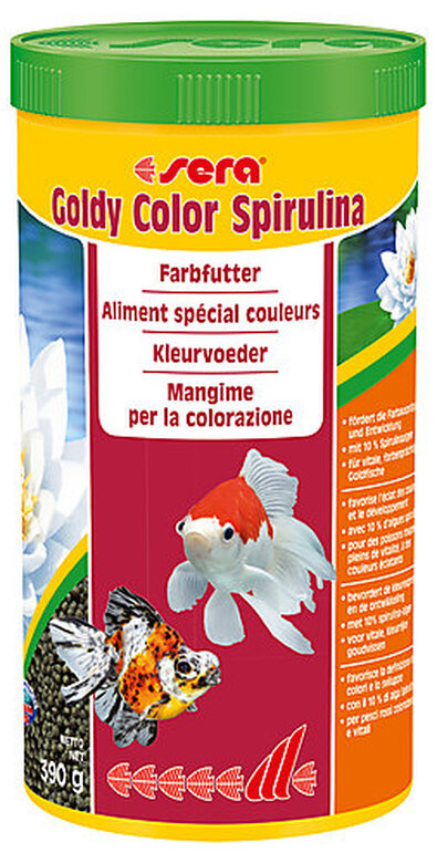 Sera - Aliments spécial Couleurs Goldy Color Spirulina pour Poissons Rouges - 1L image number null