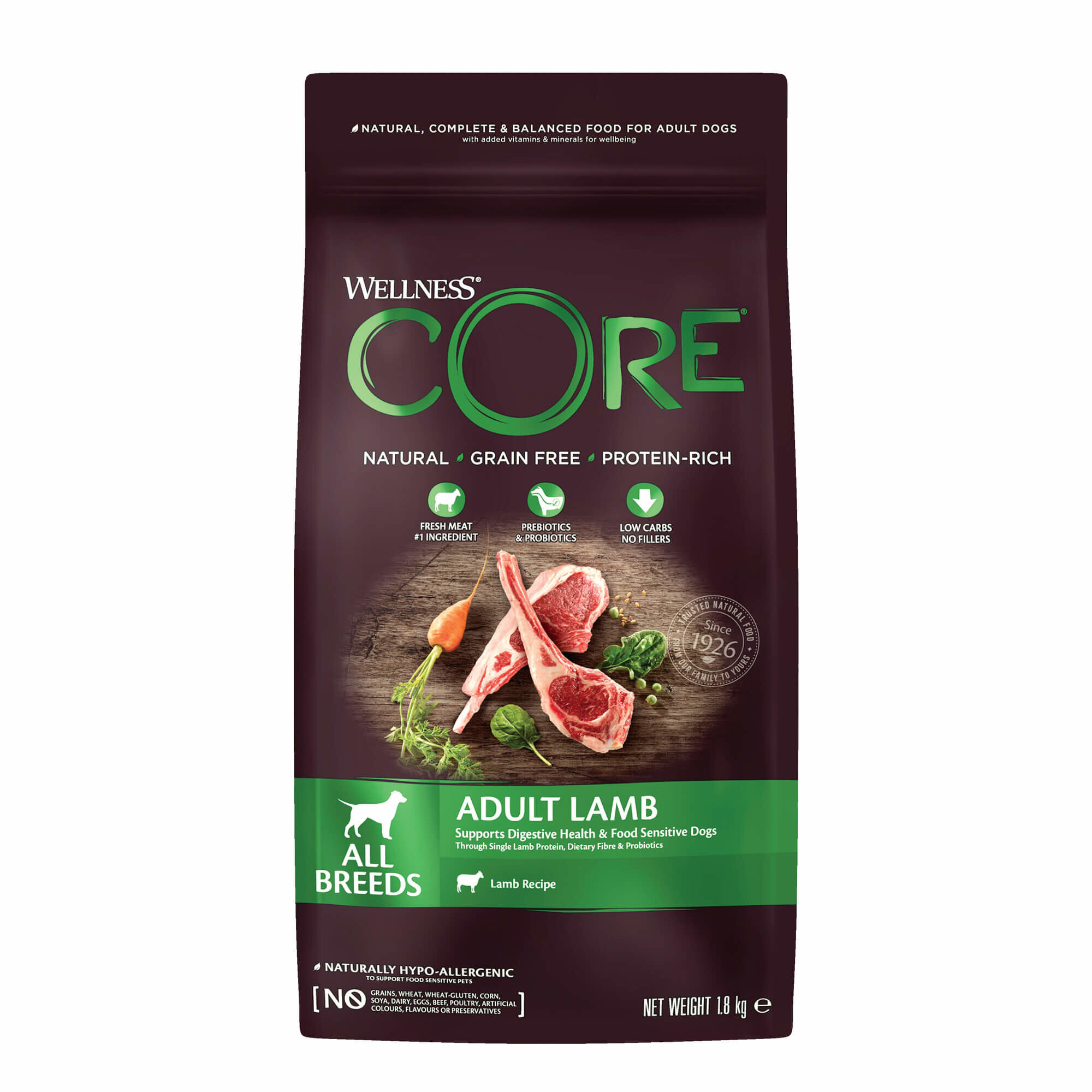 Wellness CORE - Croquettes &agrave; l'Agneau pour Chien de Toutes Races - 1,8Kg Image num&eacute;ro 1