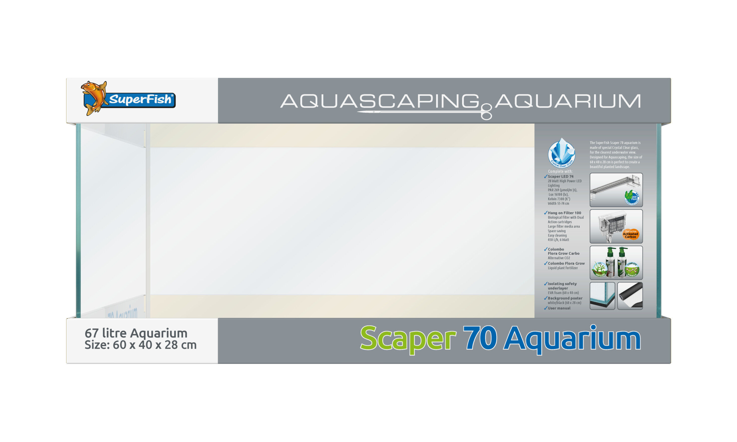 Superfish - Aquarium SCAPER 70 - 60x40x28cm Image num&eacute;ro 1