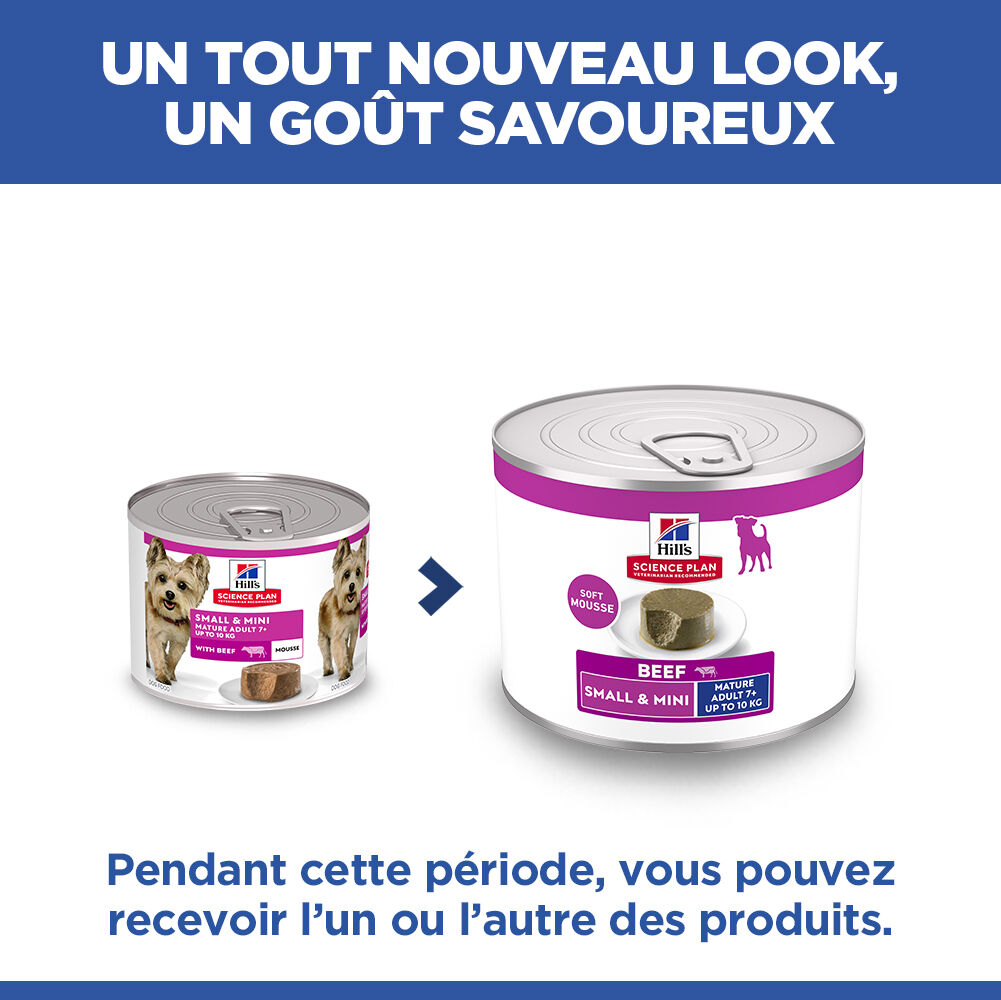 Hill's Science Plan - Mature Small&Mini Mousse Pour Chien Ag&eacute; De Petite Race B&oelig;uf  - 200g Image num&eacute;ro 3