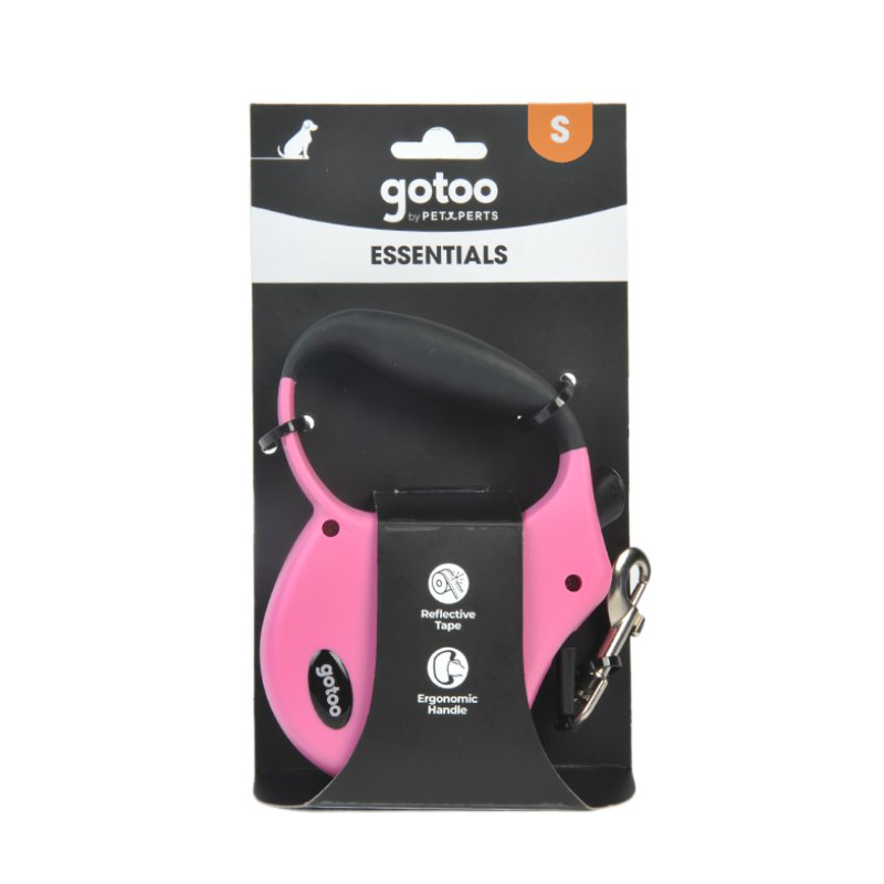 Gotoo - Laisse Enrouleur Rose pour Chien - S Image num&eacute;ro 2