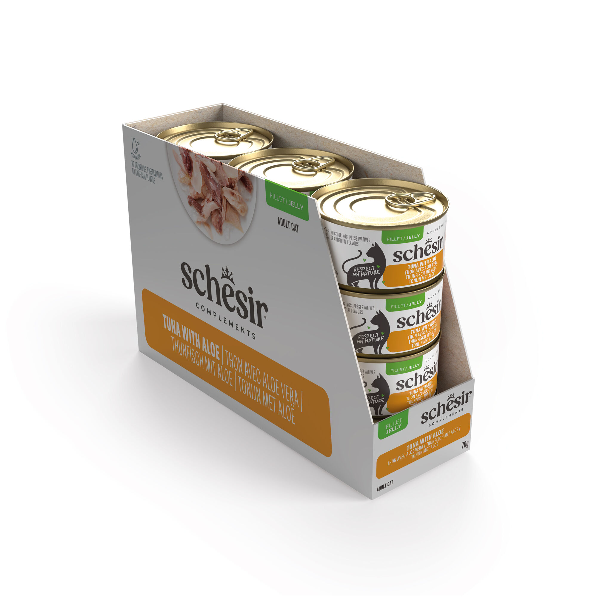 Schesir - P&acirc;t&eacute;e en Gel&eacute;e au Thon avec Aloe Vera pour Chats - 70g Image num&eacute;ro 3