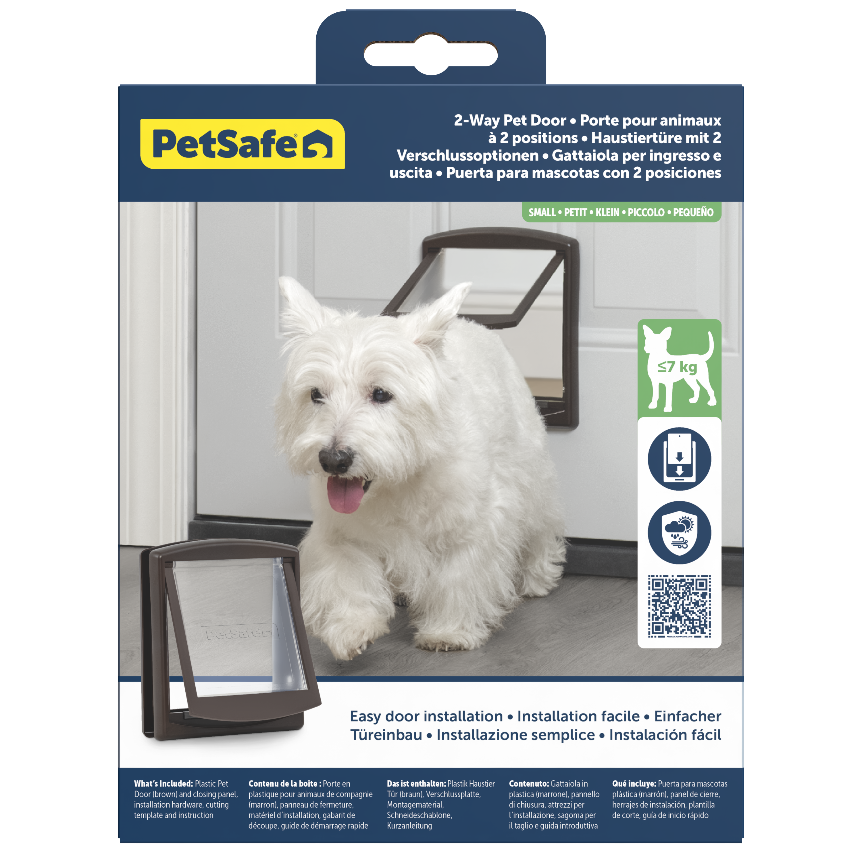 PetSafe - Porte &agrave; 2 Positions pour Petits Chiens - Brun Image num&eacute;ro 2