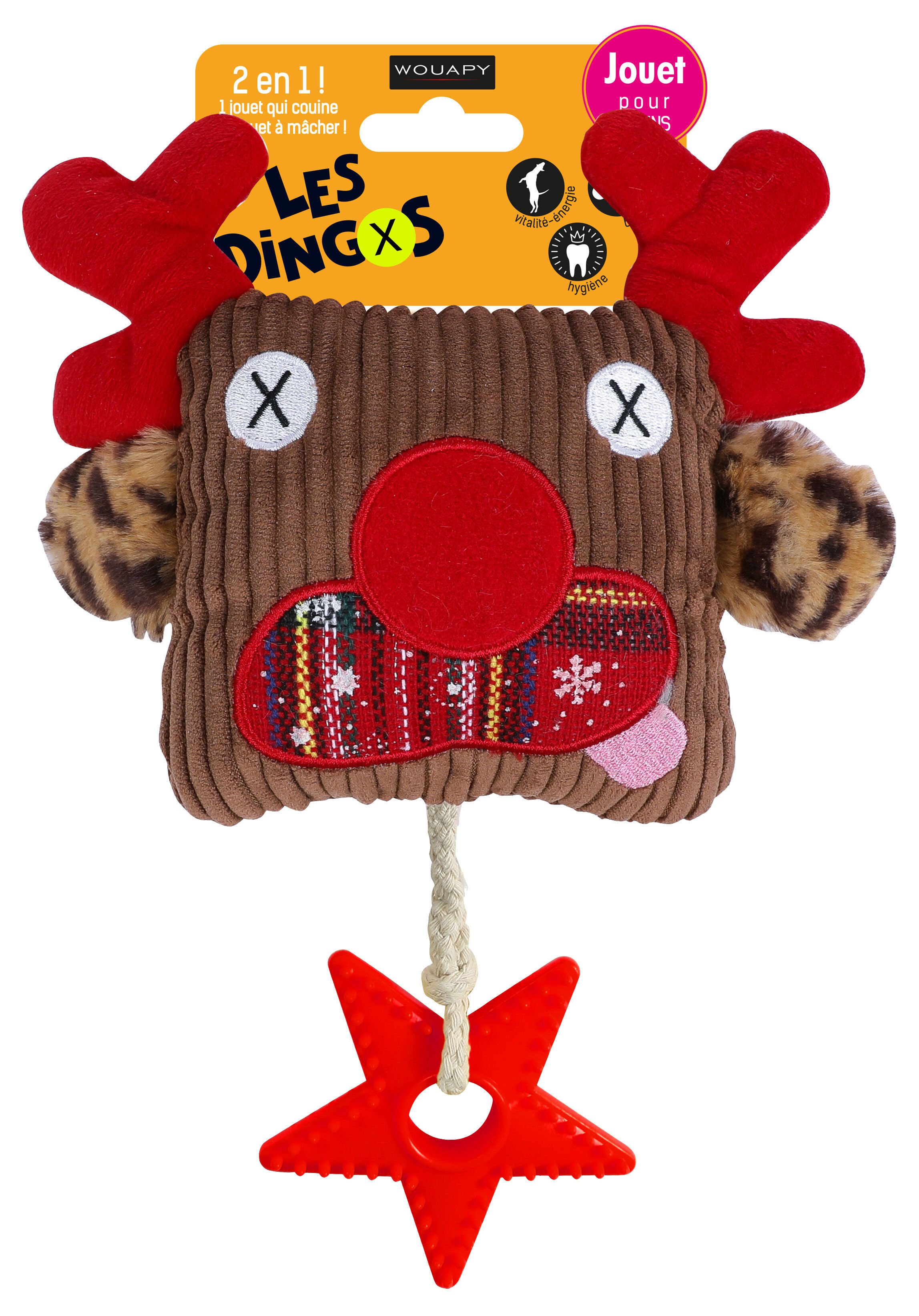 Wouapy - Jouet Dingos Renne avec Sabot pour Chien - 25cm Image num&eacute;ro 2