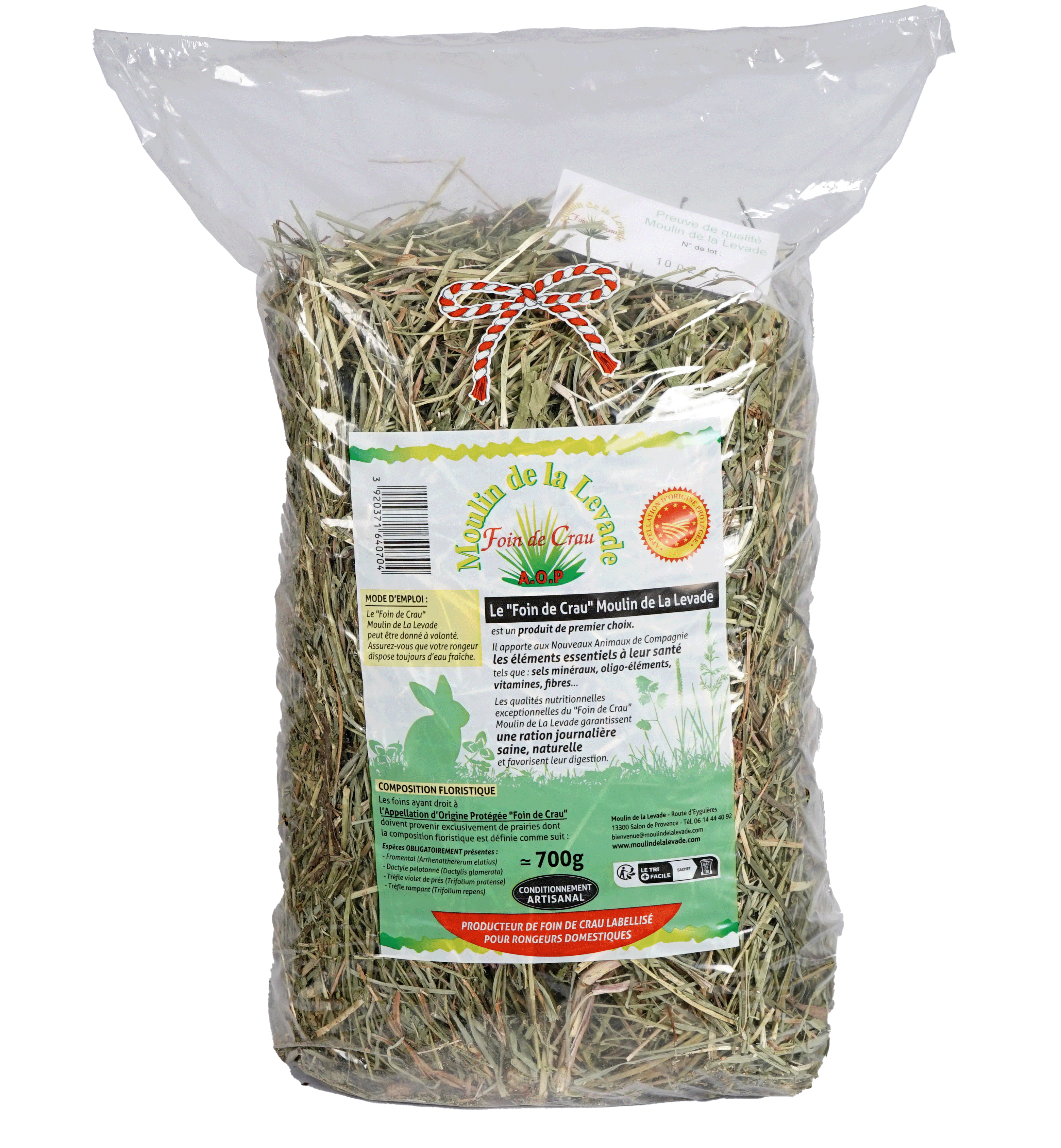 Le Moulin de la Levade - Foin de Crau SUPER PREMIUM AOP pour Rongeurs - 700g Image num&eacute;ro 1