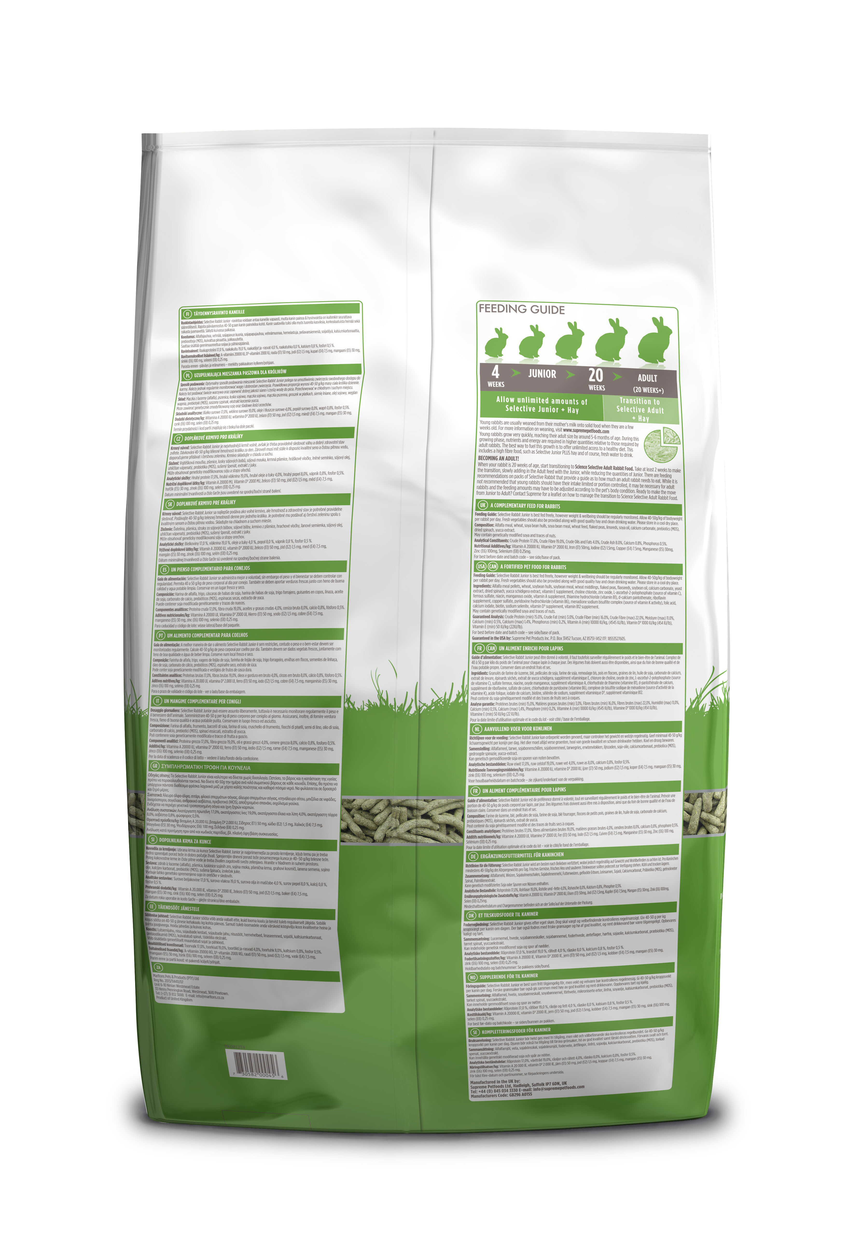 Supreme Science - Aliments Selective pour Lapin Junior - 10Kg Image num&eacute;ro 2