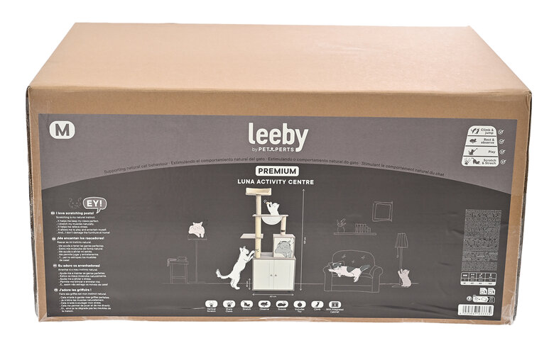 Leeby - Arbre à Chat + Meuble Luna - 60x40x159cm Image numéro 8 Leeby - Arbre à Chat + Meuble Luna - 60x40x159cm Image numéro 8