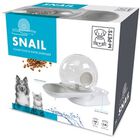M-Pets - Distributeur Snail Croquettes + Eau Gris pour Chien et chat - 2,8L image number null